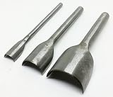 レザークラフト U型 半月型 エンドポンチ セット 端落とし ヘリ落とし 創作 皮細工 (10、20、30)