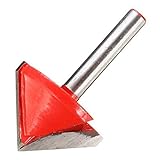 RaiFu 木工ツール CNC 90度 刻印 ルータ ビット 彫刻 木工 フライスカッター 丸 シャンク タングステン鋼 V溝ビット 6mm x 32mm