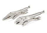 TEKTON 90403 Long Nose Locking and Curved Jaw Locking Pliers Set, 2-Piece [並行輸入品]