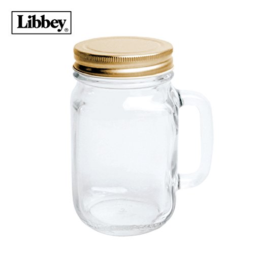 RoomClip商品情報 - Libbey メイソンジャー ハンドル付き ドリンクジャー 蓋付き (ゴールド（蓋）)