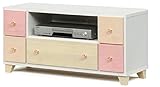 ROUTE96 姫系 幅94cm テレビ台 tv台 tvボード tvラック ピンク 収納 子供部屋 女の子 キッズ 家具 国産 完成品 木製 人気