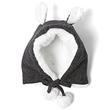 (エムエイチエー) M.H.A.style ベビーキャップ フェイクファー 秋冬 防寒 キャップ 帽子21765 C.チャコール