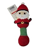 Baby Rattle - Santa Red - Soft, Charming and Cuddly, Hand Crocheted with Organic Bamboo Viscose Yarn
