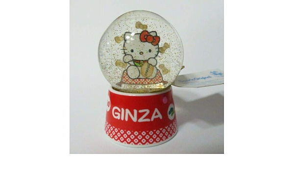 Amazon Co Jp サンリオワールド銀座店 限定販売 ハローキティ 招き猫 陶器 スノードーム スノーグローブ 金色 ハート ホログラム 金運 開運 ホビー