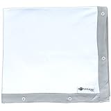 Sunsnapz UPF 50+ Sun Protection Baby Blanket • Made in the USA! (White/Stone) [並行輸入品]