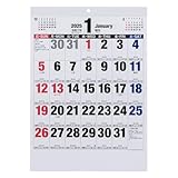 ナカバヤシ 壁掛けカレンダー 2025 文字月表B(ボールド)タイプ A3 COC-CLH-A3B-25