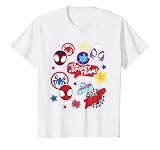 キッズ Marvel Spidey and His Amazing Friends Spidey Team ステッカー Tシャツ