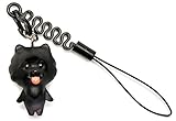 ペットラバーズ 犬種 お犬様 vol.1 Pomeranian ポメラニアン ブラック プチコード 松葉紐 ストラップ MA-1803
