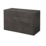 収納　タンス　チェスト　きものタンス　桐製　焼桐仕上げ　4杯引　サイズ：98cmx44.5cmx61cm