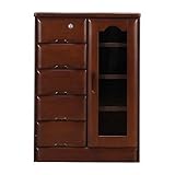 キャビネット 465-00250 BR ブラウン 片開きキャビネット