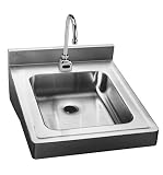 Just hcl-23520-s Ada準拠車いすアクセス可能18 Ga t-304ステンレススチールセンサーOperated洗面所シンクwith Integral Backsplashとエプロン