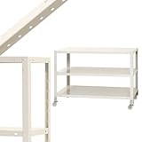 スマートラック NSTRK-163 幅90×奥行20×高さ64.5cm 3段 ホワイト 80㎏/全