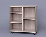 ラック ワゴン コミックラック キャスター 収納カート 6026/ナチュナル