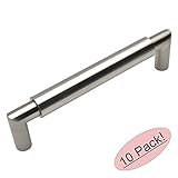 Cosmas ® 1500 – 128snサテンニッケルContemporaryキャビネットハードウェアバーハンドルプル – 5 "インチ( 128 mm )穴中心 – 10パック