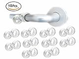 Wall Door Stopper set of 10 Clear Rubber Door Handle Buffer Door Slam Stopper (transparent) (pack of