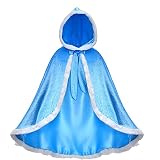 クリスマス子供服冷凍エルザプリンセスケープケープケープガールズコスチューム (Color : Blue, サイズ : Child 140)