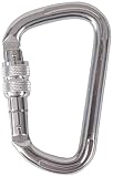 TRUSCO(トラスコ) ねじロック付カラビナ 線径8mmx79mm シルバー TKNNL880SV