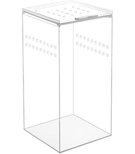 Amazon | NANEEZOO 磁気アクリル爬虫類ケージ - 高さ9インチx6インチx6