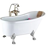 Rozin 贅沢 風呂桶 浴池用 じゃぐち メッキ おふろ 浴槽用 蛇口 混合水栓 フロア立ち