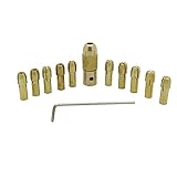 AUTOTOOLHOME ミニ 0.5〜3mm 小さい ドリルチャック 交換可能なコレット シャフト 3.17mm に適合 電動ドリル ハンドドリル 工具アクセサリー(12個入)