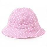 笑顔でおでかけベビー帽子・ハット（日本製）　水玉（ピンク地に白ドット）　B20008