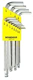 BONDHUS(ボンダス) ボールポイント付六角レンチセット12本組 インチタイプ BLX12B