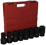 Sunex 5681 8 Piece 1 Drive Deep SAE Impact Socket Set [並行輸入品]
