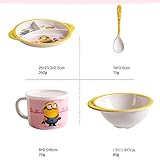 小さな黄色の人 子供の食器 離乳食に ベビー食器 片手で持てる離乳食パレット 4点セット