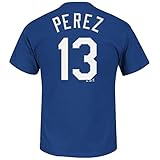 Salvador Perez # 13 Kansas City RoyalsメンズPlayer Tシャツ( XLサイズ)