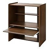 パソコンデスク ロータイプ キーボードスライダー付き PCテーブル パソコン机 ローデスク ウォールナット