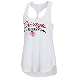 Chicago BlackhawksレディースShort Stopスクープネックタンクトップ S ホワイト