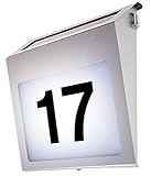 COM-SHOT 【 電気代 0円 】 光る ネーム プレート 防水 LED 太陽光 パネル 搭載 デザイン ライト おしゃれ 玄関 防犯 ホワイト MI-NAMEPL