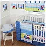 Sumersault 10 Piece Crib Bedding Set, Choo Choo by Sumersault