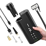 YANTU ポータブル 電動 空気入れ コードレス エアコンプレッサー 最大圧力120PSI DC12vタイヤポンプ