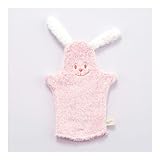 ベイビーチアー (baby cheer) 日本製 無撚糸タオル バスミトン ピンク うさぎ