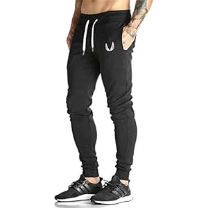 [Manatsulife] メンズ トレーニングパンツ ジム ジョガーパンツ フィットネス スリム スウェットパンツ K-118