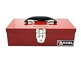 Excel TB105A-Red 11-Inch Portable Steel Tool Box Red [並行輸入品]