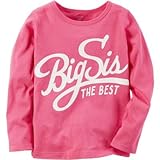 Carter's(カーターズ) ロングスリーブ ビッグ シス グラフィック ティ ピンク トップス長袖Tシャツ 6歳【並行輸入】