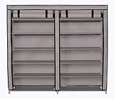 Homebi 6段 シューズラック 大容量靴棚 防滴 ワイド クローゼット目隠したっぷりカバー付きクローゼット型 組み立て品 幅120×奥行31.5×高さ105cmHB-0606T-BE (ベージュ)