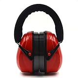 TOENNESEN ノイズキャンセ建設と耳の保護安全マフスを撮影する - 産業銃器狩猟スリープスポーツ子供大人のための聴覚を保護します (赤い)