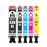 BCI-330XL BCI-331XL 互換インクカートリッジ キヤノン用 330 331 5色マルチパック BCI-330XLPGBK+BCI-331XL(BK/C/M/Y) 大容量 残量検知対応 個包装 対応機種：PIXUS TS8530 TS8630 TS8730 TS8830 【YUBOYA】