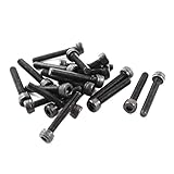 20枚のステンレス鋼ローレット皿六角ボルトネジM4x25mm