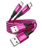 USB Type C ケーブル 2M 2本 USB A to USB C ケーブル タイプC ケーブ ル 3A急速充電 USBケーブル ナイロン編みタイプC 充電 ケーブ ル iPhone 17/16/15/Pro Max/Plus, Samsung Galaxy S23,Type-c機種対応