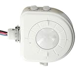 Leviton osfhd-ctw Coldストレージ、デュアルリレー、交換可能な調節可能なレンズ、LED、120 V / 230 V / 277 V / 347 Vパッシブ赤外線占有センサー、ホワイ