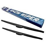 ［エムズ部品］ スノーワイパー サンバー TT1 TT2 TV1 TV2 TW1 TW2 (運転席側 430mm 助手席側430mm) 雪用ワイパー 冬用ワイパー グラファイト仕様 TOPPAR製