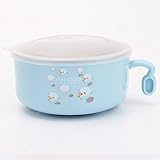 ベビーボウル品質の吸引、ステンレススチールボウルの赤ちゃん、幼児は完璧な食品を保つために暖かい (青)