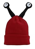 C-Princess ベビー帽子 ニット帽 ニットキャップ 子供 赤ちゃん キッズ 女の子 男の子 虫のデザイン 耳付き かわいい 秋冬 防寒保温 暖かい レッド