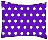 SheetWorld Crib / Toddler Percale Baby Pillow Case - Polka Dots Purple - Made In USA by sheetworld