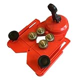 〈TOP MEISTER〉ガラス タイル 穴あけ 加工 補助プレート ダイヤモンド コアビット と共に（大）　橙色