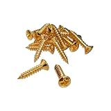 YJB PARTS インチ規格 ピックガード用ネジ フェンダータイプ 12本入り (プラス頭レリックニッケル)